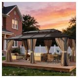 Sizzim 20x12ft Steel Gazebo with Netting
