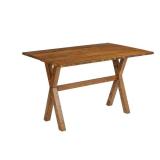 McKayla Distressed Brown Wood Flip Top Table