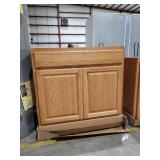 Natural grain base cabinet with drawer 35"H x 36"