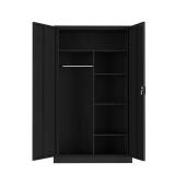 Black metal locker storage cabinet 72H