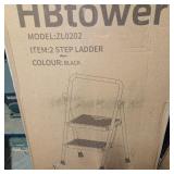 2 step ladder black