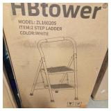 2 step ladder white