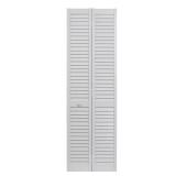 36x80 Seabrooke Louver Bi-Fold Door White PVC