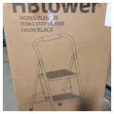 2 step ladder black