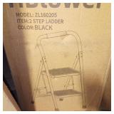 2 step ladder black