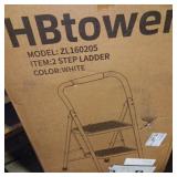 2 step ladder white