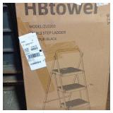 3 step ladder black
