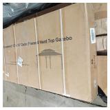 12 x 16 cedar frame hard top gazebo