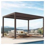 Bronze Aluminum Patio Pergola with Roofs