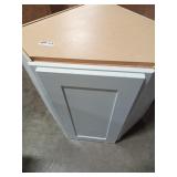 White upper corner cabinet