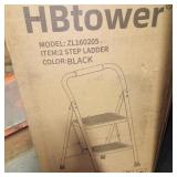 2 step ladder black