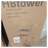 2 step ladder black