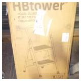 2 step ladder white