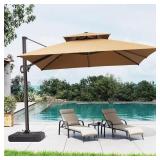 Double Top Patio Umbrella with Base