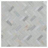 Angora Herringbone Marble Mosaic Tile 12x12