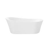 Caniston 60 in. Acrylic Slipper Bathtub White