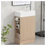 18.6 in. Freestanding Vanity with Ceramic Top