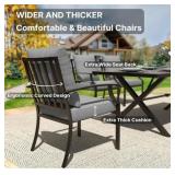 Zerpod 3 Piece Metal Outdoor Dining Chairs.