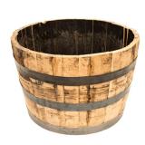 26 in. Dia White Oak Whiskey Barrel 17.5 in. H
