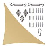 Sand Beige 18x18x25.5 Triangle Shade Sail Kit