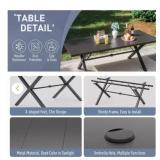 Patio Dining Table, X Legs, with Umbrella Hole.