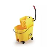 WaveBrake 35 Qt Mop Bucket with Drain, Yellow