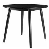 Winsome Moreno Black Round Dining Table