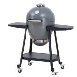 20" Charcoal Egg Grill Kamado with Wheels