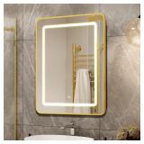 24x30 in. Gold Medicine Cabinet with Mirror