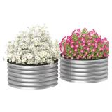 Galvanized Steel Raised Beds, 2pk 3x3x1.4ft