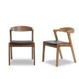 Roxy Black Vegan Dining Chair Set (2)