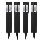 Sumner 20L Black LED Solar Path Light (4-Pack)