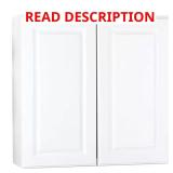Hampton 30in Wall Kitchen Cabinet Satin White, Da
