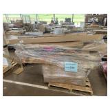 Faux Wood Beams, Rug, Round Outdoor Table,