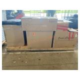 Farmhouse Sink, Toilet, Shaker Cabinet, Cabinet