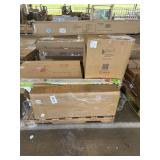 Wall Mounted Mirrors, Patio Umbrella and Chairs,