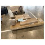 Fire pit table, black 6 panel room divider