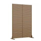 Louvered Brown Galvanized Screen Panel