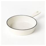 Figmint 6" Enameled Cast Iron Skillet, Cream