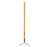 47 in. L Wood Handle 14-Tines Garden Bow Rake