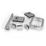 Glass Hinged Hardware Pack, Brushed Nickel