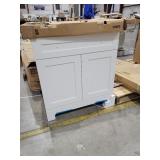 White bathroom vanity aprox 32"H 30"L 19"W