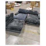 Gray Corduroy Chaises