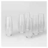 9.6oz 6pk Stemless Hutton Flutes - Threshold