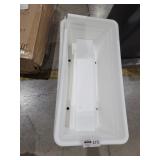Plastic white rail planters HAVE DAMAGE