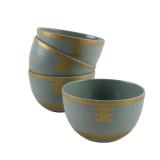 Cook with Color 4pc Football Mini Bowls Sage