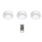 3 in. Round White LED Puck Light (3-Pack)