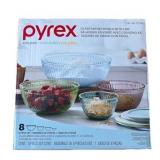 Pyrex Mix Colors Glass Mixing Bowls with Lids