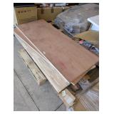 Skid Lot of Wood, Rug, Room Darkening Blinds, etc
