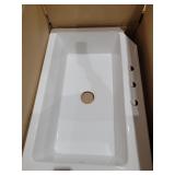 Single bowl sink aprox 34" 22" 8" HAS DAMAGE